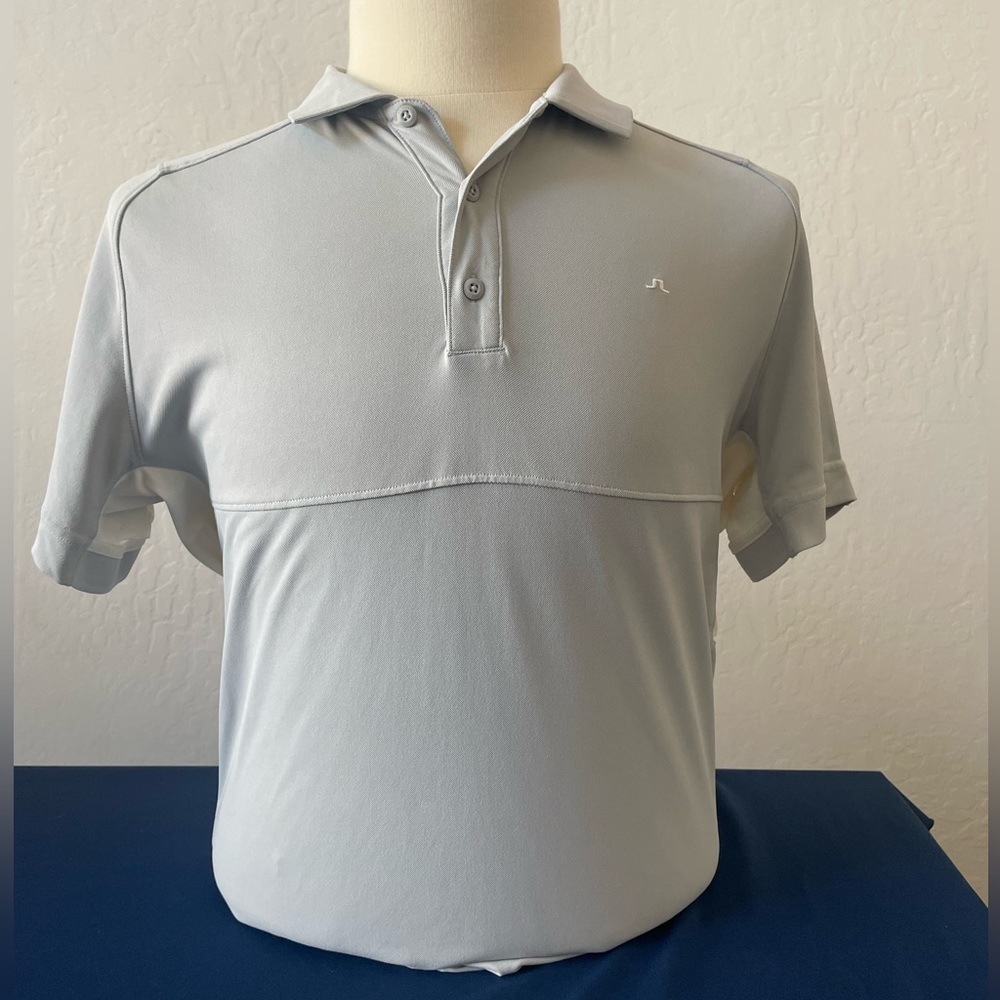 J. Lindeberg - Large Slim Fit, Grey with White - Back Vertical Logo